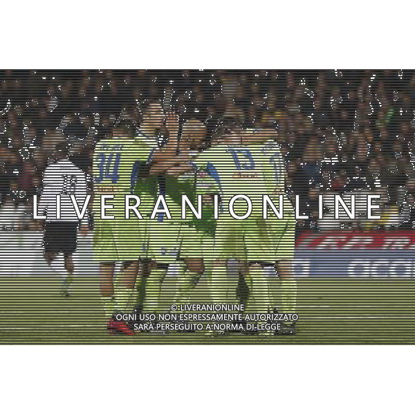 CESENA - PESCARA serie B ConTe.it 08/12/2017 nella foto: esultanza Pescara ©Claudio Zamagni/Agenzia Aldo Liverani pescara celebrates after scoring during Serie B conTe.it match between Cesena and Pescara at Stadio Orogel Dino Manuzzi on December 8, 2017 in Cesena, Italy. photo credit by Claudio Zamagni/Aldo Liverani Photo Agency 