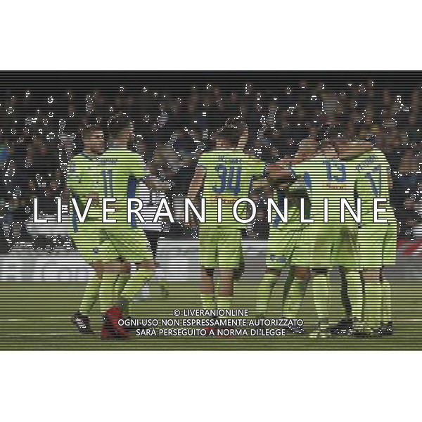 CESENA - PESCARA serie B ConTe.it 08/12/2017 nella foto: esultanza Pescara ©Claudio Zamagni/Agenzia Aldo Liverani pescara celebrates after scoring during Serie B conTe.it match between Cesena and Pescara at Stadio Orogel Dino Manuzzi on December 8, 2017 in Cesena, Italy. photo credit by Claudio Zamagni/Aldo Liverani Photo Agency 