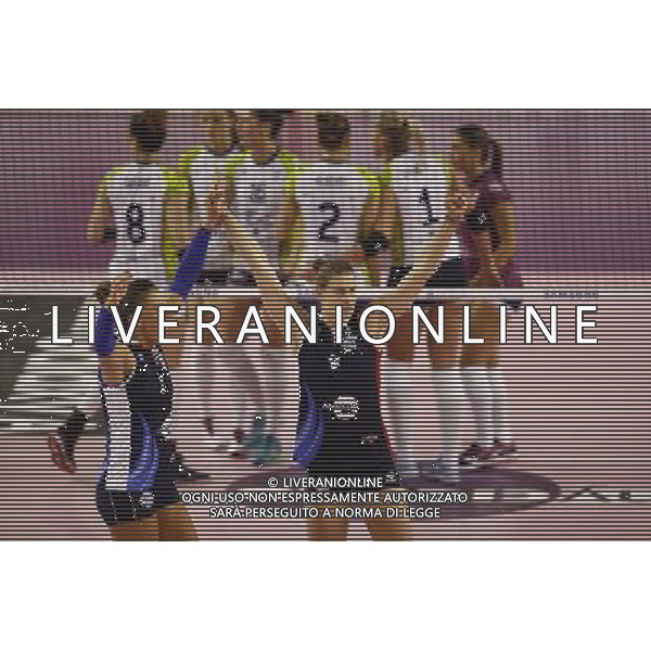 MyCicero volley Pesaro - Il Bisonte Firenze 10/12/2017 nella foto: esultanza Aelbrecht Freya ©Claudio Zamagni/Agenzia Aldo Liverani 