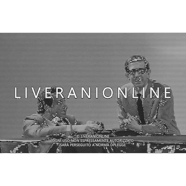 Le Prove e la registrazione della puntata del 12 febbraio 1966 di \' Studio Uno \' programma televisivo di varieta\' per la regia di Antonello Falqui, prodotto dalla Rai e trasmesso sul canale Programma Nazionale - RETROSPETTIVA nella foto Bruno Canfora ©ARCHIVIO / AGENZIA ALDO LIVERANI SAS 