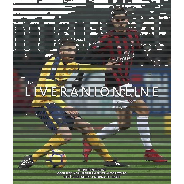 Coppa Italia TIM Cup 2017/2018 Ottavi di Finale Milano - 13.12.2017 Milan-Verona Nella Foto:herteaux - andre silva /Ph.Vitez-Ag. Aldo Liverani