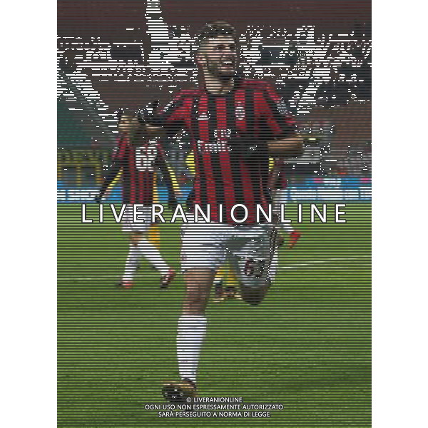 Coppa Italia TIM Cup 2017/2018 Ottavi di Finale Milano - 13.12.2017 Milan-Verona Nella Foto: patrick cutrone esultanza dopo il gol /Ph.Vitez-Ag. Aldo Liverani