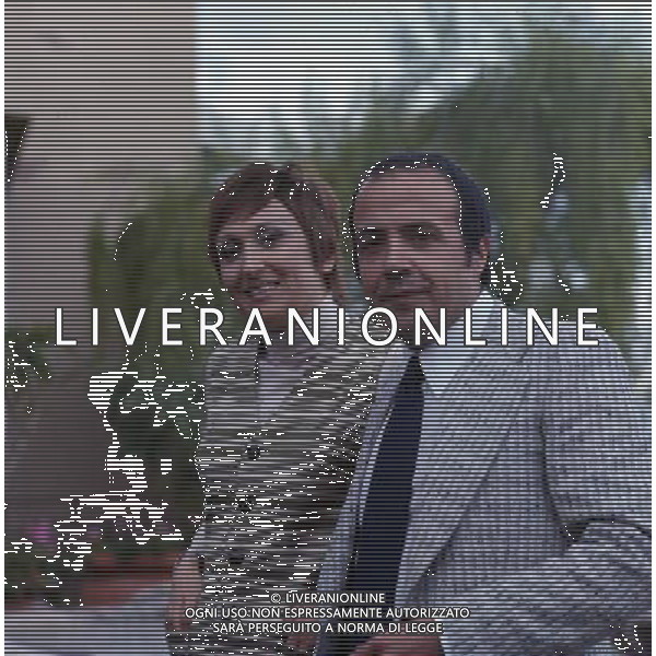 MAURIZIO COSTANZO giornalista, conduttore televisivo, conduttore radiofonico e autore televisivo italiano con DINA LUCE, giornalista, scrittrice, conduttrice radiofonica e presentatrice televisiva italiana nel 1970 - RETROSPETTIVA Â©ARCHIVIO / AGENZIA ALDO LIVERANI SAS 