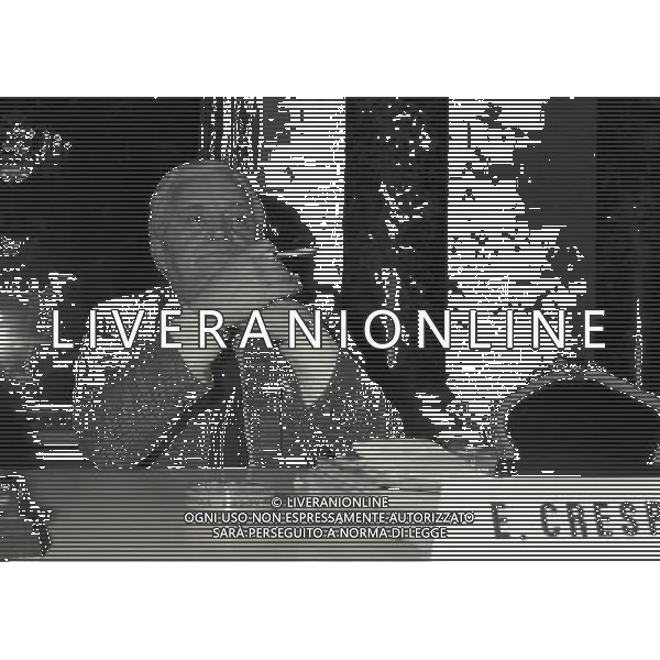 RETROSPETTIVA ENRICO CRESPI GIORNALISTA A MILANO AL CIRCOLO DELLA STAMPA NELLA FOTO IL GIORNALISTA ENRICO CRESPI AG ALDO LIVERANI SAS