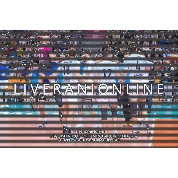 2017.12.16 KRAKOW FIVB KLUBOWE MISTRZOSTWA SWIATA W PILCE SIATKOWEJ MEZCZYZN SADA CRUZEIRO - ZENIT KAZAN NZ RADOSC ZENIT FOT JAKUB GRUCA / FOKUSMEDIA.COM.PL / NEWSPIX.PL --- Newspix.pl *** Local Caption *** www.newspix.pl mail us: info@newspix.pl call us: 0048 022 23 22 222 --- Polish Picture Agency by Ringier Axel Springer Poland / AGENZIA ALDO LIVERANI SAS - ITALY ONLY - EDITORIAL USE ONLY - SADA CRUZEIRO - ZENIT KAZAN semifinale del Mondiale per Club 2017 di volley maschile a Cracovia 16 dicembre 2017 