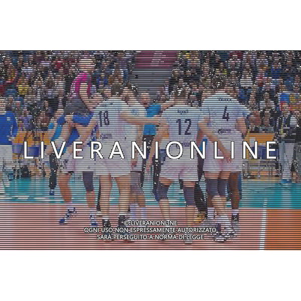 2017.12.16 KRAKOW FIVB KLUBOWE MISTRZOSTWA SWIATA W PILCE SIATKOWEJ MEZCZYZN SADA CRUZEIRO - ZENIT KAZAN NZ RADOSC ZENIT FOT JAKUB GRUCA / FOKUSMEDIA.COM.PL / NEWSPIX.PL --- Newspix.pl *** Local Caption *** www.newspix.pl mail us: info@newspix.pl call us: 0048 022 23 22 222 --- Polish Picture Agency by Ringier Axel Springer Poland / AGENZIA ALDO LIVERANI SAS - ITALY ONLY - EDITORIAL USE ONLY - SADA CRUZEIRO - ZENIT KAZAN semifinale del Mondiale per Club 2017 di volley maschile a Cracovia 16 dicembre 2017 