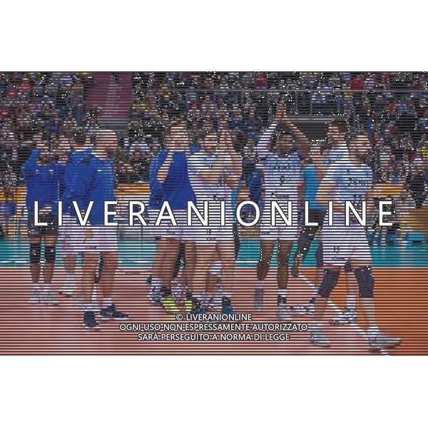 2017.12.16 KRAKOW FIVB KLUBOWE MISTRZOSTWA SWIATA W PILCE SIATKOWEJ MEZCZYZN SADA CRUZEIRO - ZENIT KAZAN NZ RADOSC ZENIT FOT JAKUB GRUCA / FOKUSMEDIA.COM.PL / NEWSPIX.PL --- Newspix.pl *** Local Caption *** www.newspix.pl mail us: info@newspix.pl call us: 0048 022 23 22 222 --- Polish Picture Agency by Ringier Axel Springer Poland / AGENZIA ALDO LIVERANI SAS - ITALY ONLY - EDITORIAL USE ONLY - SADA CRUZEIRO - ZENIT KAZAN semifinale del Mondiale per Club 2017 di volley maschile a Cracovia 16 dicembre 2017 