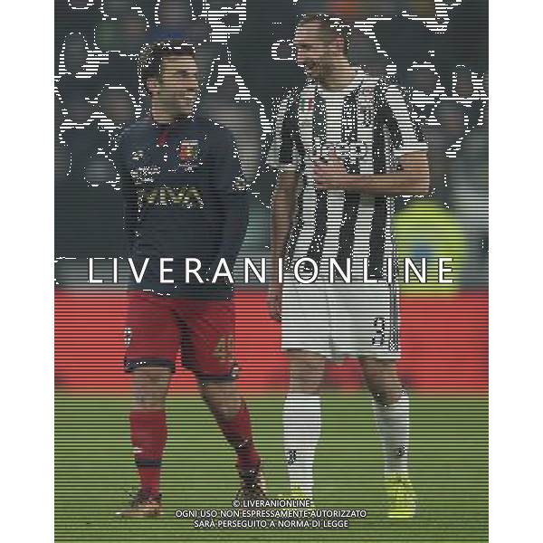 Coppa Italia TIM Cup 2017/2018 Ottavi di Finale Torino - 20.12.2017 Juventus-Genoa Nella Foto: giuseppe rossi e giorgio chiellini a fine gara /Ph.Vitez-Ag. Aldo Liverani