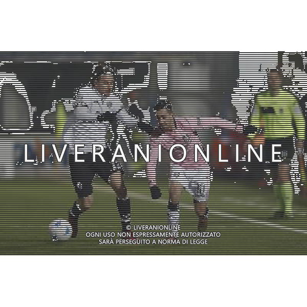 CESENA - PALERMO Campionato di Calcio serie B ConTe.it 21/12/2017 nella foto: Coronado Igor Cacia Daniele Â©Claudio Zamagni/Agenzia Aldo Liverani Coronado Igor Cacia Daniele during Serie B conTe.it match between Cesena and Palermo at Stadio Orogel Dino Manuzzi on December 21, 2017 in Cesena, Italy. photo credit by Claudio Zamagni/Aldo Liverani Photo Agency 