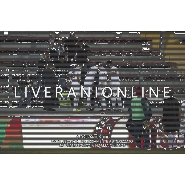 Bassano Virtus - Alma Juventus Fano Campionato di calcio Serie C girone B 22/12/2017 nella foto: il fano davanti ai tifosi Â©Claudio Zamagni/Agenzia Aldo Liverani 