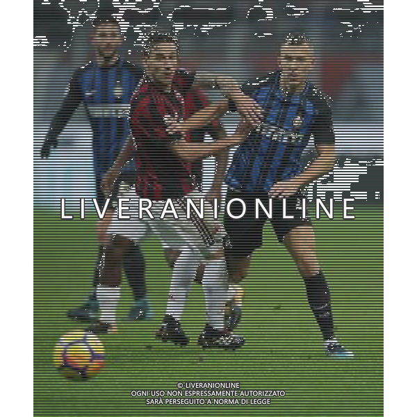 Coppa Italia TIM Cup 2017/2018 Quarti di Finale Milano - 27.12.2017 Milan-Inter Nella Foto: ivan perisic e lucas biglia /Ph.Vitez-Ag. Aldo Liverani