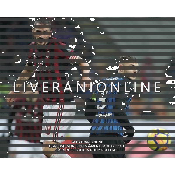 Coppa Italia TIM Cup 2017/2018 Quarti di Finale Milano - 27.12.2017 Milan-Inter Nella Foto: leonardo bonucci e mauro icardi /Ph.Vitez-Ag. Aldo Liverani
