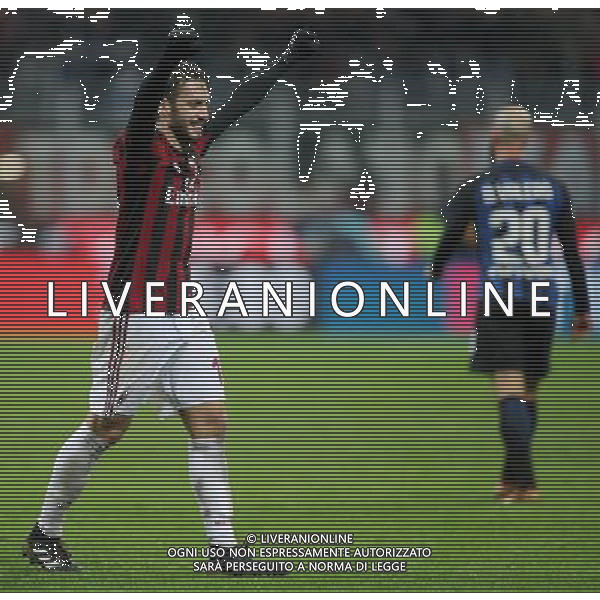 Coppa Italia TIM Cup 2017/2018 Quarti di Finale Milano - 27.12.2017 Milan-Inter Nella Foto:Hakan Çalhano?lu esultanza a fine gara /Ph.Vitez-Ag. Aldo Liverani