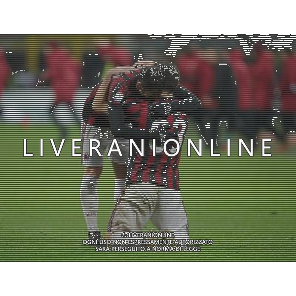 Coppa Italia TIM Cup 2017/2018 Quarti di Finale Milano - 27.12.2017 Milan-Inter Nella Foto: esultanza di Hakan Çalhano?lu e cutrone patrick che festeggiano a fine gara /Ph.Vitez-Ag. Aldo Liverani