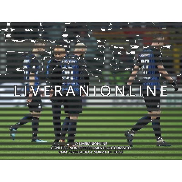Coppa Italia TIM Cup 2017/2018 Quarti di Finale Milano - 27.12.2017 Milan-Inter Nella Foto:delusione di luciano spalletti con marcelo brozovic skriniar borja valero a fine gara /Ph.Vitez-Ag. Aldo Liverani