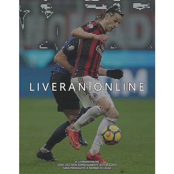 Coppa Italia TIM Cup 2017/2018 Quarti di Finale Milano - 27.12.2017 Milan-Inter Nella Foto:Nikola Kalinic - Milan Skriniar /Ph.Vitez-Ag. Aldo Liverani