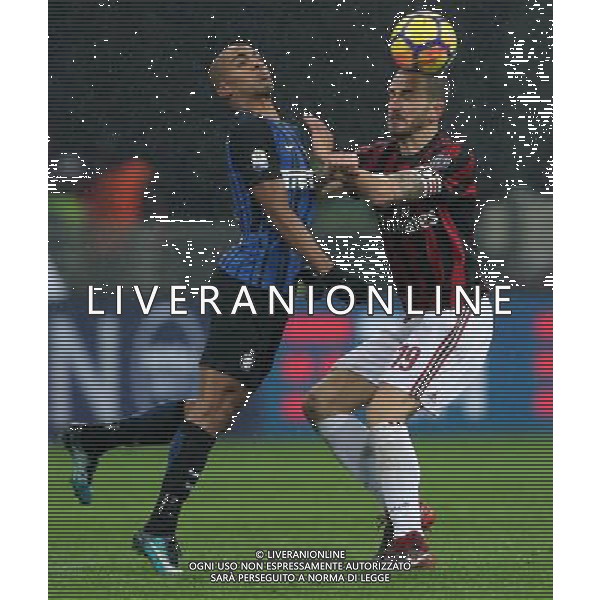 Coppa Italia TIM Cup 2017/2018 Quarti di Finale Milano - 27.12.2017 Milan-Inter Nella Foto:Joao Mario - Leonardo Bonucci /Ph.Vitez-Ag. Aldo Liverani
