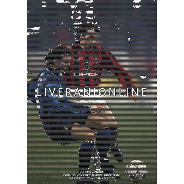 08-01-1998 MILANO-COPPA ITALIA TIM MILAN INTER 5-0 NELLA FOTO MAURIZIO GANZ E FRANCESCO COLONNESE AG ALDO LIVERANI SAS