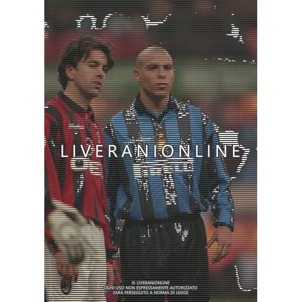 08-01-1998 MILANO-COPPA ITALIA TIM MILAN INTER 5-0 NELLA FOTO ALESSANDRO COSTACURTA E RONALDO AG ALDO LIVERANI SAS