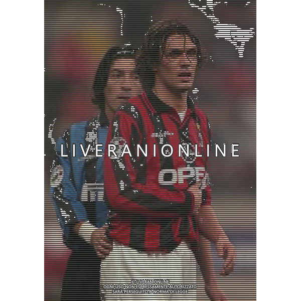 08-01-1998 MILANO-COPPA ITALIA TIM MILAN INTER 5-0 NELLA FOTO PAOLO MALDINI AG ALDO LIVERANI SAS