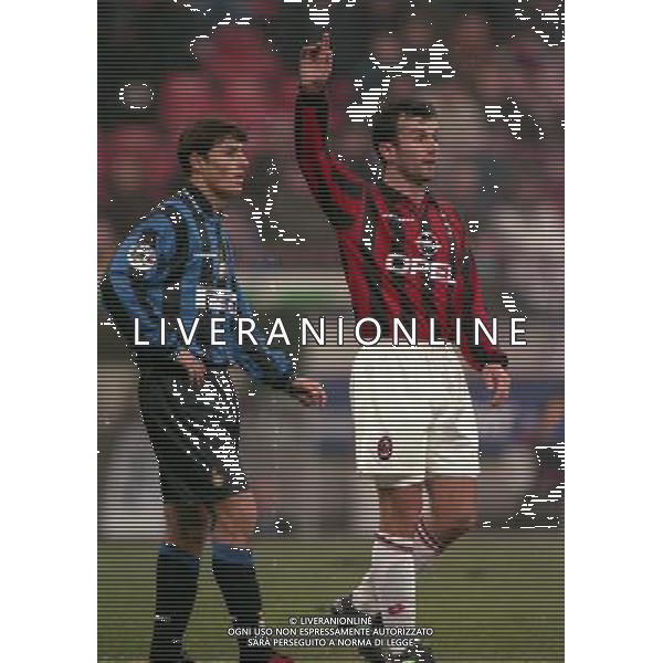 08-01-1998 MILANO-COPPA ITALIA TIM MILAN INTER 5-0 NELLA FOTO JAVIER ZANETTI E DEJAN SAVICEVIC AG ALDO LIVERANI SAS