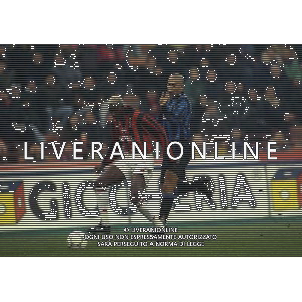08-01-1998 MILANO-COPPA ITALIA TIM MILAN INTER 5-0 NELLA FOTO IBRAHIM BA E RONALDO AG ALDO LIVERANI SAS