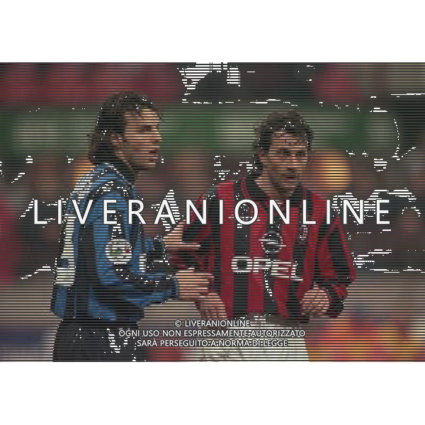 08-01-1998 MILANO-COPPA ITALIA TIM MILAN INTER 5-0 NELLA FOTO MAURIZIO GANZ E FRANCESCO COLONNESE AG ALDO LIVERANI SAS