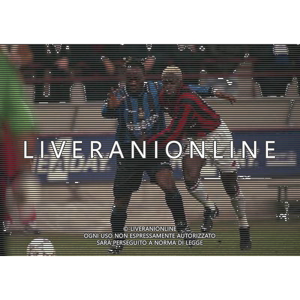 08-01-1998 MILANO-COPPA ITALIA TIM MILAN INTER 5-0 NELLA FOTO TARIBO WEST E IBARHIM BA AG ALDO LIVERANI SAS