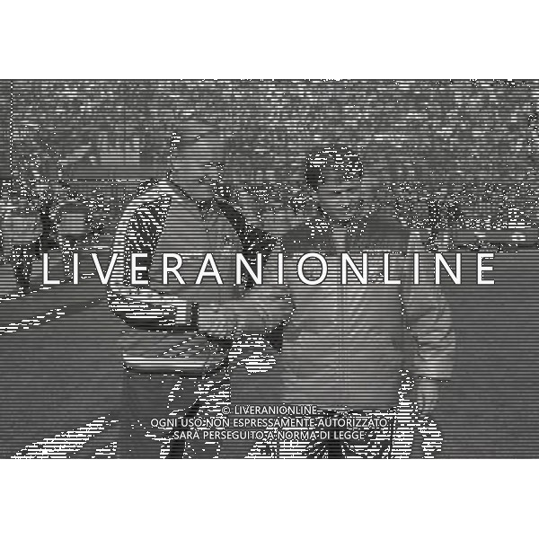 RETROSPETTIVA NILS LIEDHOLM ALLENATORE NELLA FOTO NILS LIEDHOLM ALLENATORE MILAN CON ILARIO CASTAGNER ALLENATORE INTER AG ALDO LIVERANI SAS