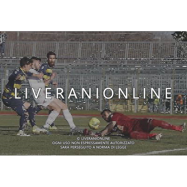 Santarcangelo - Gubbio Campionato di calcio serie C girone B 29/12/2017 nella foto: Ciccone Nicola Bastianoni Elia ©Claudio Zamagni/Agenzia Aldo Liverani 