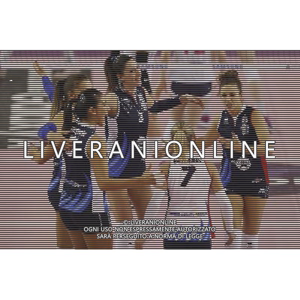 MyCicero Volley Pesaro - Lardini Filottrano Volley 26/12/2017 nella foto: esultanza mycicero Â©Claudio Zamagni/Agenzia Aldo Liverani 