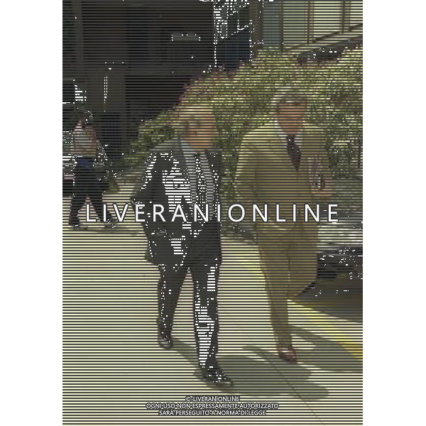 1999 MILANO RIUNIONE DEI PRESIDENTI DI SERIE A E B IN LEGA CALCIO NELLA FOTO CORRADO FERLAINO PRESIDENTE NAPOLI CALCIO E ANIELLO ALIBERTI PRESIDENTE SALERNITANA CALCIO AG ALDO LIVERANI SAS