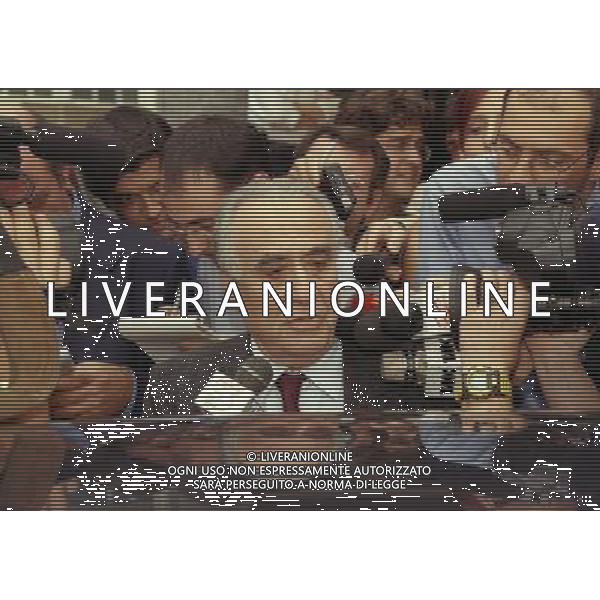 1999 MILANO RIUNIONE DEI PRESIDENTI DI SERIE A E B IN LEGA CALCIO NELLA FOTO FRANCO SENSI PRESIDENTE ROMA CALCIO AG ALDO LIVERANI SAS