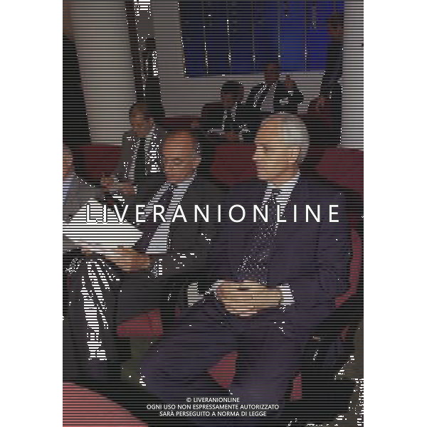 1999 MILANO RIUNIONE DEI PRESIDENTI DI SERIE A E B IN LEGA CALCIO NELLA FOTO ROBERTO BETTEGA E ANTONIO GIRAUDO AG ALDO LIVERANI SAS
