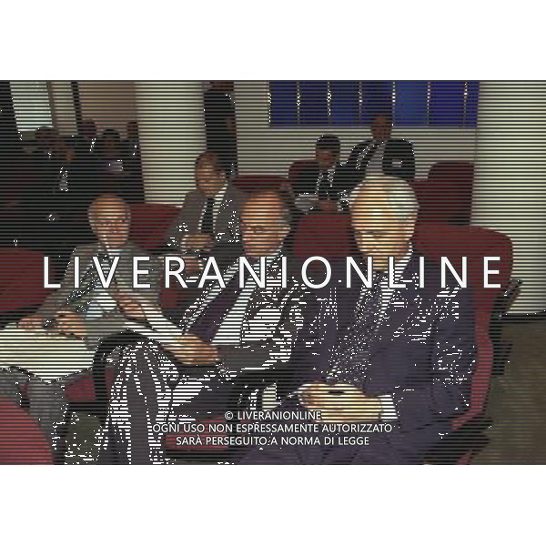 1999 MILANO RIUNIONE DEI PRESIDENTI DI SERIE A E B IN LEGA CALCIO NELLA FOTO ROBERTO BETTEGA E ANTONIO GIRAUDO AG ALDO LIVERANI SAS