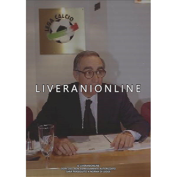 1999 MILANO RIUNIONE DEI PRESIDENTI DI SERIE A E B IN LEGA CALCIO NELLA FOTO FRANCO CARRARO AG ALDO LIVERANI SAS