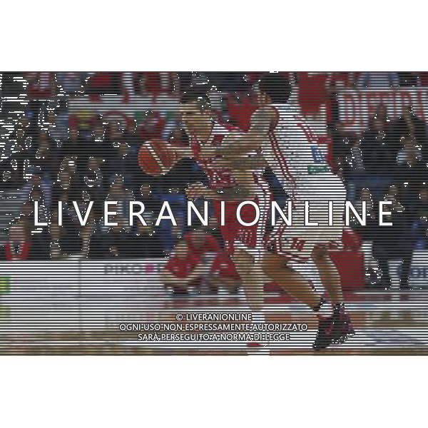 Lega Basket serie A Victoria Libertas Pesaro - EA7 Emporio Armani Milano 02/01/2018 nella foto: Cinciarini Andrea Â©Claudio Zamagni/Agenzia Aldo Liverani Cinciarini Andrea during basketball match between Victoria Libertas Pallacanestro Pesaro and EA7 Emporio Armani Milano at Adriatic Arena in Pesaro on January 02 2018 photo credit Claudio Zamagni/Aldo Liverani Photo Agency 