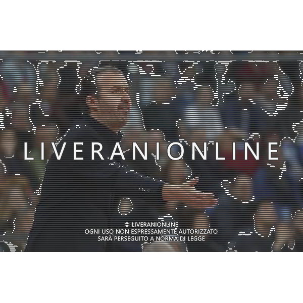 Lega Basket serie A Victoria Libertas Pesaro - EA7 Emporio Armani Milano 02/01/2018 nella foto: coach Simone Pianigiani Â©Claudio Zamagni/Agenzia Aldo Liverani coach Simone Pianigiani during basketball match between Victoria Libertas Pallacanestro Pesaro and EA7 Emporio Armani Milano at Adriatic Arena in Pesaro on January 02 2018 photo credit Claudio Zamagni/Aldo Liverani Photo Agency 
