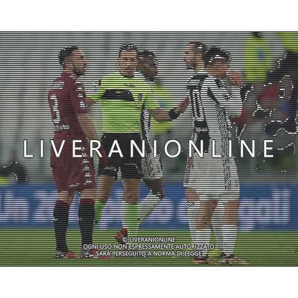 Coppa Italia TIM Cup 2017/2018 Quarti di Finale Torino - 03.01.2018 Juventus-Torino Nella Foto: arbitro doveri cerca di calmare giorgio chiellini e molinaro /Ph.Vitez-Ag. Aldo Liverani