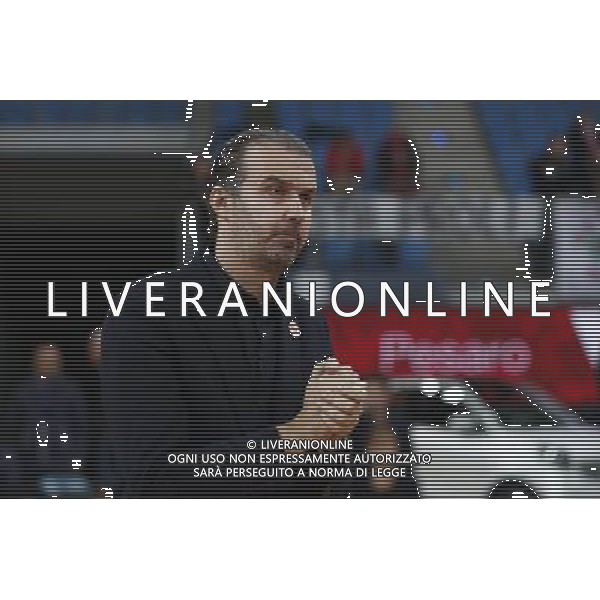 Lega Basket serie A Victoria Libertas Pesaro - EA7 Emporio Armani Milano 02/01/2018 nella foto: coach Simone Pianigiani ©Claudio Zamagni/Agenzia Aldo Liverani coach Simone Pianigiani during basketball match between Victoria Libertas Pallacanestro Pesaro and EA7 Emporio Armani Milano at Adriatic Arena in Pesaro on January 02 2018 photo credit Claudio Zamagni/Aldo Liverani Photo Agency 