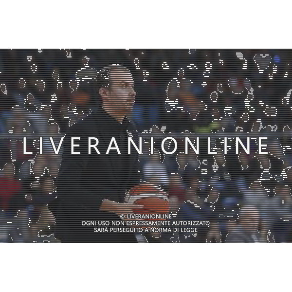 Lega Basket serie A Victoria Libertas Pesaro - EA7 Emporio Armani Milano 02/01/2018 nella foto: coach Simone Pianigiani ©Claudio Zamagni/Agenzia Aldo Liverani coach Simone Pianigiani during basketball match between Victoria Libertas Pallacanestro Pesaro and EA7 Emporio Armani Milano at Adriatic Arena in Pesaro on January 02 2018 photo credit Claudio Zamagni/Aldo Liverani Photo Agency 