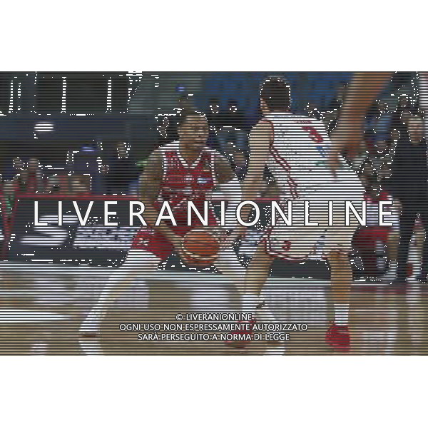 Lega Basket serie A Victoria Libertas Pesaro - EA7 Emporio Armani Milano 02/01/2018 nella foto: Jerrells Curtis ©Claudio Zamagni/Agenzia Aldo Liverani Jerrells Curtis during basketball match between Victoria Libertas Pallacanestro Pesaro and EA7 Emporio Armani Milano at Adriatic Arena in Pesaro on January 02 2018 photo credit Claudio Zamagni/Aldo Liverani Photo Agency 