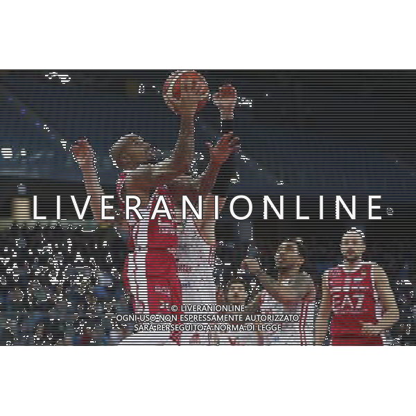 Lega Basket serie A Victoria Libertas Pesaro - EA7 Emporio Armani Milano 02/01/2018 nella foto: Theodore Jordan ©Claudio Zamagni/Agenzia Aldo Liverani Theodore Jordan during basketball match between Victoria Libertas Pallacanestro Pesaro and EA7 Emporio Armani Milano at Adriatic Arena in Pesaro on January 02 2018 photo credit Claudio Zamagni/Aldo Liverani Photo Agency 