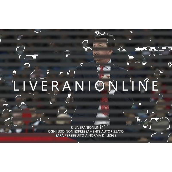 Lega Basket serie A Victoria Libertas Pesaro - EA7 Emporio Armani Milano 02/01/2018 nella foto: Coach Spiro Leka ©Claudio Zamagni/Agenzia Aldo Liverani Coach Spiro Leka during basketball match between Victoria Libertas Pallacanestro Pesaro and EA7 Emporio Armani Milano at Adriatic Arena in Pesaro on January 02 2018 photo credit Claudio Zamagni/Aldo Liverani Photo Agency 