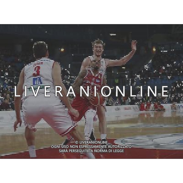Lega Basket serie A Victoria Libertas Pesaro - EA7 Emporio Armani Milano 02/01/2018 nella foto: Theodore Jordan ©Claudio Zamagni/Agenzia Aldo Liverani Theodore Jordan during basketball match between Victoria Libertas Pallacanestro Pesaro and EA7 Emporio Armani Milano at Adriatic Arena in Pesaro on January 02 2018 photo credit Claudio Zamagni/Aldo Liverani Photo Agency 