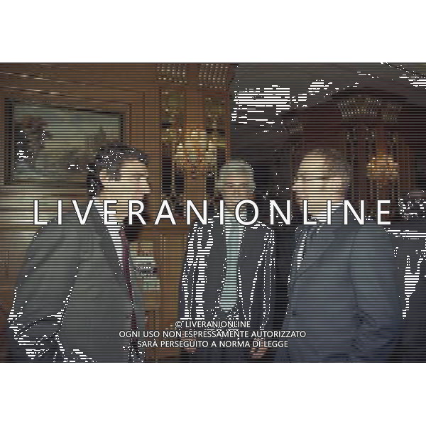 20-12-1998 MILANO HOTEL PRINCIPE E SAVOIA FESTA NATALIZIA LEGA CALCIO nella foto dino zoff enrico mantovani e gian battista pastorello ag aldo liverani sas