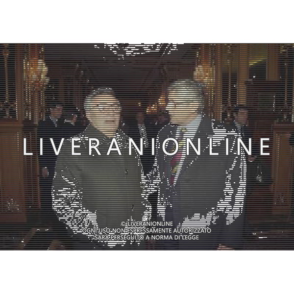 20-12-1998 MILANO HOTEL PRINCIPE E SAVOIA FESTA NATALIZIA LEGA CALCIO nella foto candido cannavo\' con luciano nizzola ag aldo liverani sas