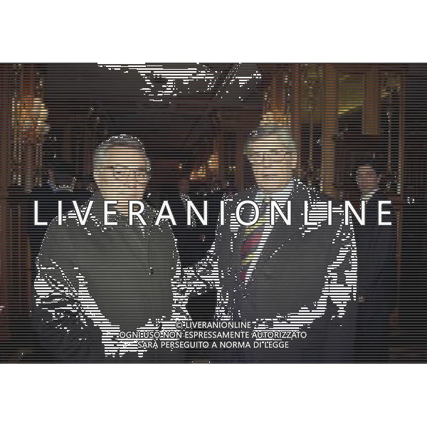 20-12-1998 MILANO HOTEL PRINCIPE E SAVOIA FESTA NATALIZIA LEGA CALCIO nella foto candido cannavo\' con luciano nizzola ag aldo liverani sas