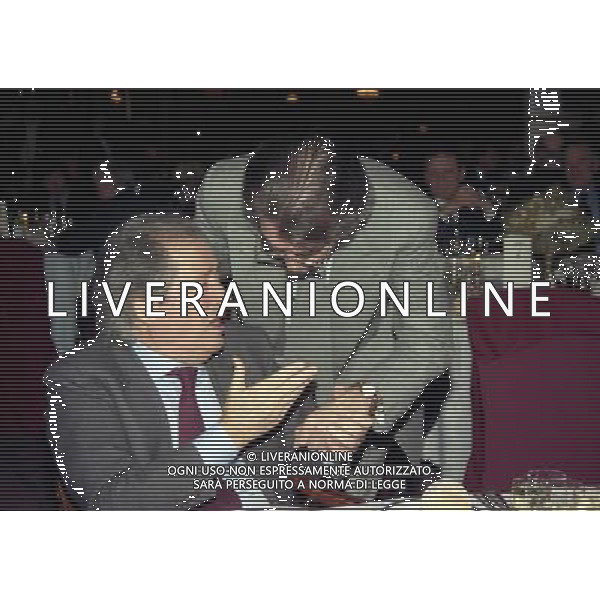 20-12-1998 MILANO HOTEL PRINCIPE E SAVOIA FESTA NATALIZIA LEGA CALCIO nella foto federico sordillo e massimo moratti ag aldo liverani sas