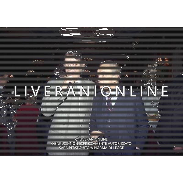 20-12-1998 MILANO HOTEL PRINCIPE E SAVOIA FESTA NATALIZIA LEGA CALCIO nella foto giuseppe prisco e massimo moratti ag aldo liverani sas